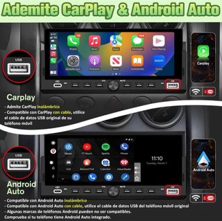 Radio Coche 1 DIN Carplay Universal NUEVO