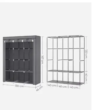 Guardaroba SONGMICS pieghevole in tessuto