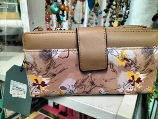 Cartera monedero KAHLO & CO floral beige
