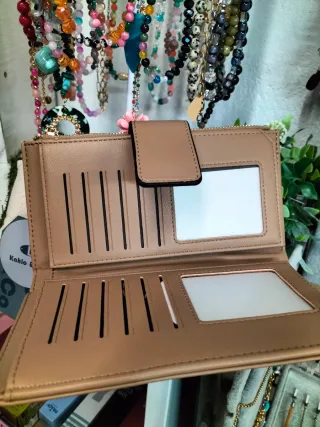 Cartera monedero KAHLO & CO floral beige