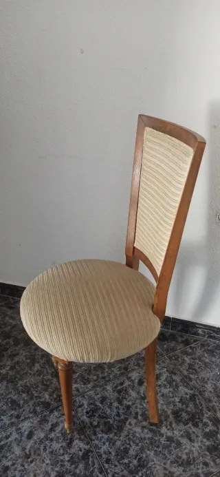 5 Sillas Vintage Comedor Tapizadas