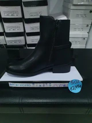 Botines negros mujer talla 39 por solo 12,50 euros
