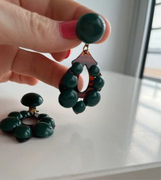 Pendientes Tortoise y Verde