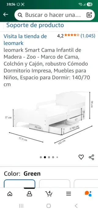 Cama infantil 1,40