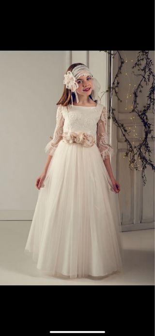 Vestido de Comunión con etiqueta largo/corto