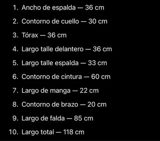 Vestido de Comunión con etiqueta largo/corto