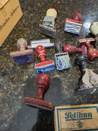 Lote de sellos de caucho