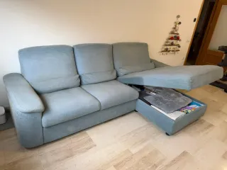 Sofá Chaiselongue Ikea Azul