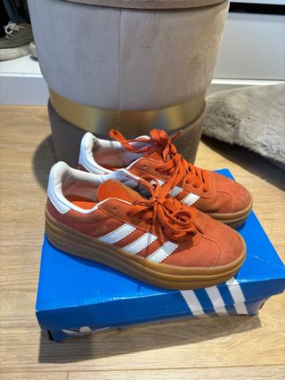 Adidas Gazelle Naranja Plataforma