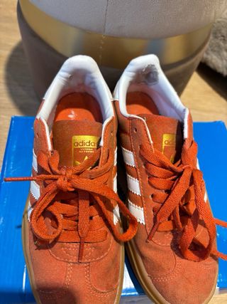 Adidas Gazelle Naranja Plataforma
