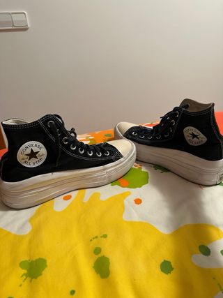 Converse negras plataforma