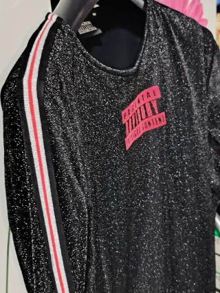 Vestito Nero Glitterato.Parental Advisory Explicit