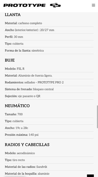 Ruedas carbono Prototype Pro Tour Disc 3