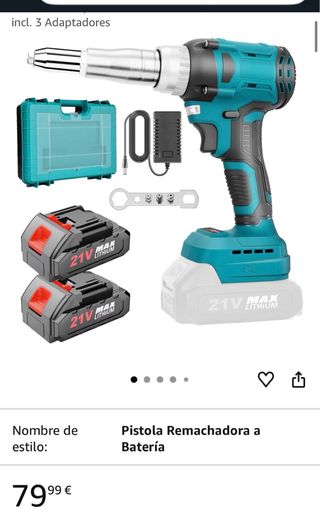 Remachadora a batería 21V