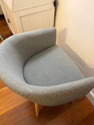 2 Sillas Butaca Tela Madera