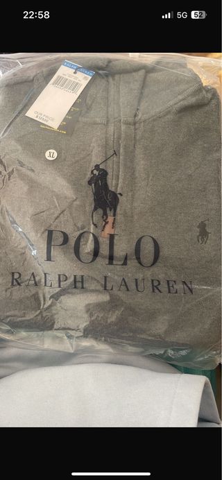 Polo Ralph Lauren Jersey Gris Media Cremallera