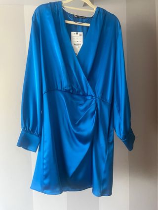 Vestido Zara azul talla L