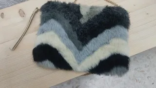 Bolso de pelo multicolor