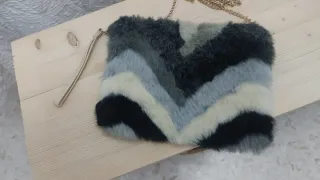 Bolso de pelo multicolor