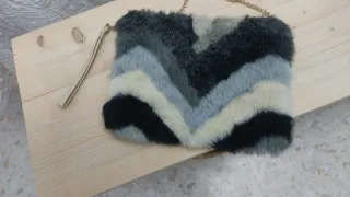 Bolso de pelo multicolor