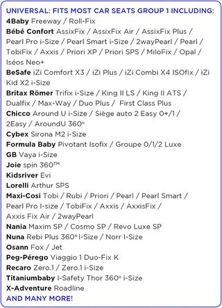 Dooky Black Uni Funda de asiento infantil (ajuste