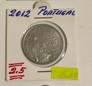 Lote 6 monedas Portugal 2,5 Euros SC