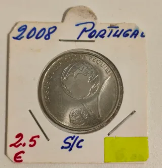 Lote 6 monedas Portugal 2,5 Euros SC