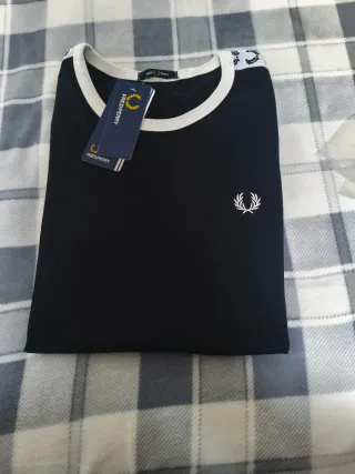 Camiseta Fred Perry Negra Talla L Nueva