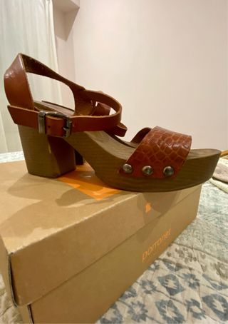 Sandalias Porronet de tacón madera