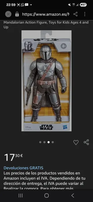 Muñeco Star Wars The Mandalorian NUEVO