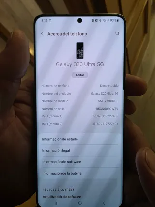Samsung Galaxy S20 Ultra 5G Bianco