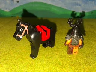 Lego Ninjago Minifigura + Cavallo Nero