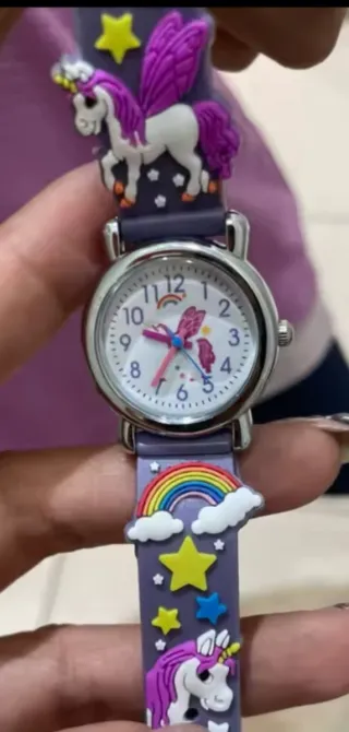 Orologio per bambini unicorno e arcobaleno