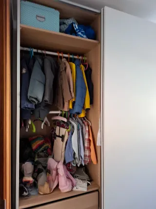 Armario blanco y madera PAX 150cms