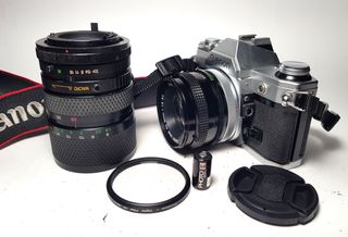 Canon AE-1 con objetivo FD 50mm 1:1.8 S.C.