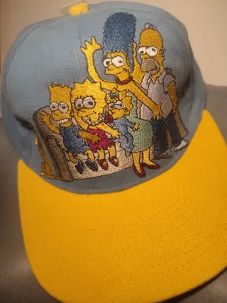 Gorra Simpsons Bordada Adulto Azul/Amarillo