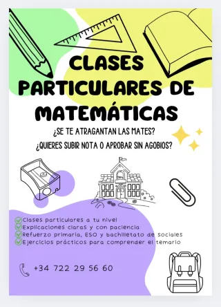 Profesora particular primaria, eso y bachiller.