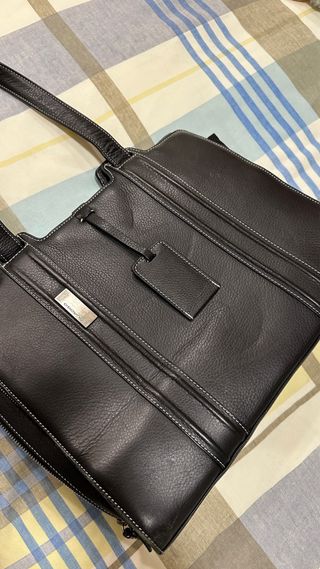 Bolso Piquadro Negro Piel Como Nuevo