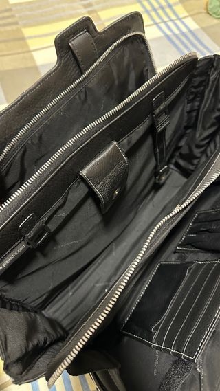Bolso Piquadro Negro Piel Como Nuevo