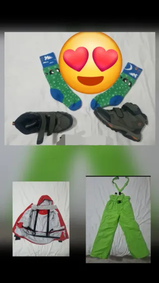 Conjunto Ropa Nieve: Chaquetón, Pantalón, Botas y