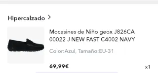 Mocasines niño talla 31