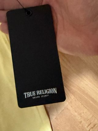 Camiseta True Religion Amarilla Logo Plata