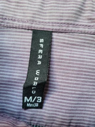 Camisa Sfera Rayas Gris Talla M