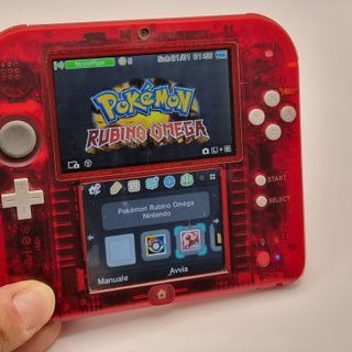Nintendo 2DS Rosso Rubino Omega Trasparente