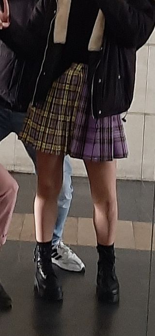 Falda cuadros dos colores