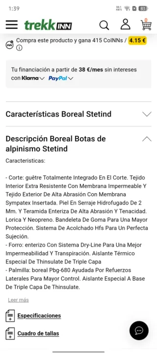 Botas Boreal Steting
