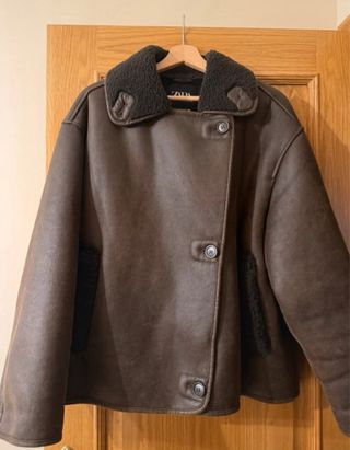 Cazadora doble faz borreguillo marrón