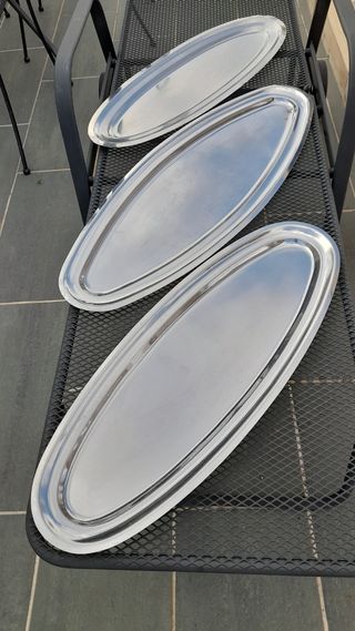 Bandejas grandes de acero solo hago