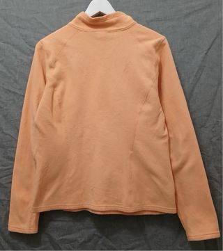 the north face pile zip woman size M apricot