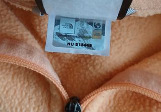 the north face pile zip woman size M apricot